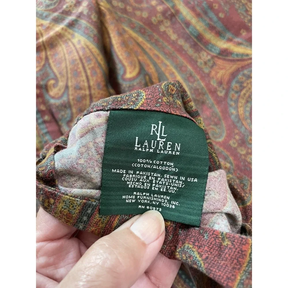 Ralph Lauren Great Barrington Paisley King Size Duvet‎ Cover Button Closure